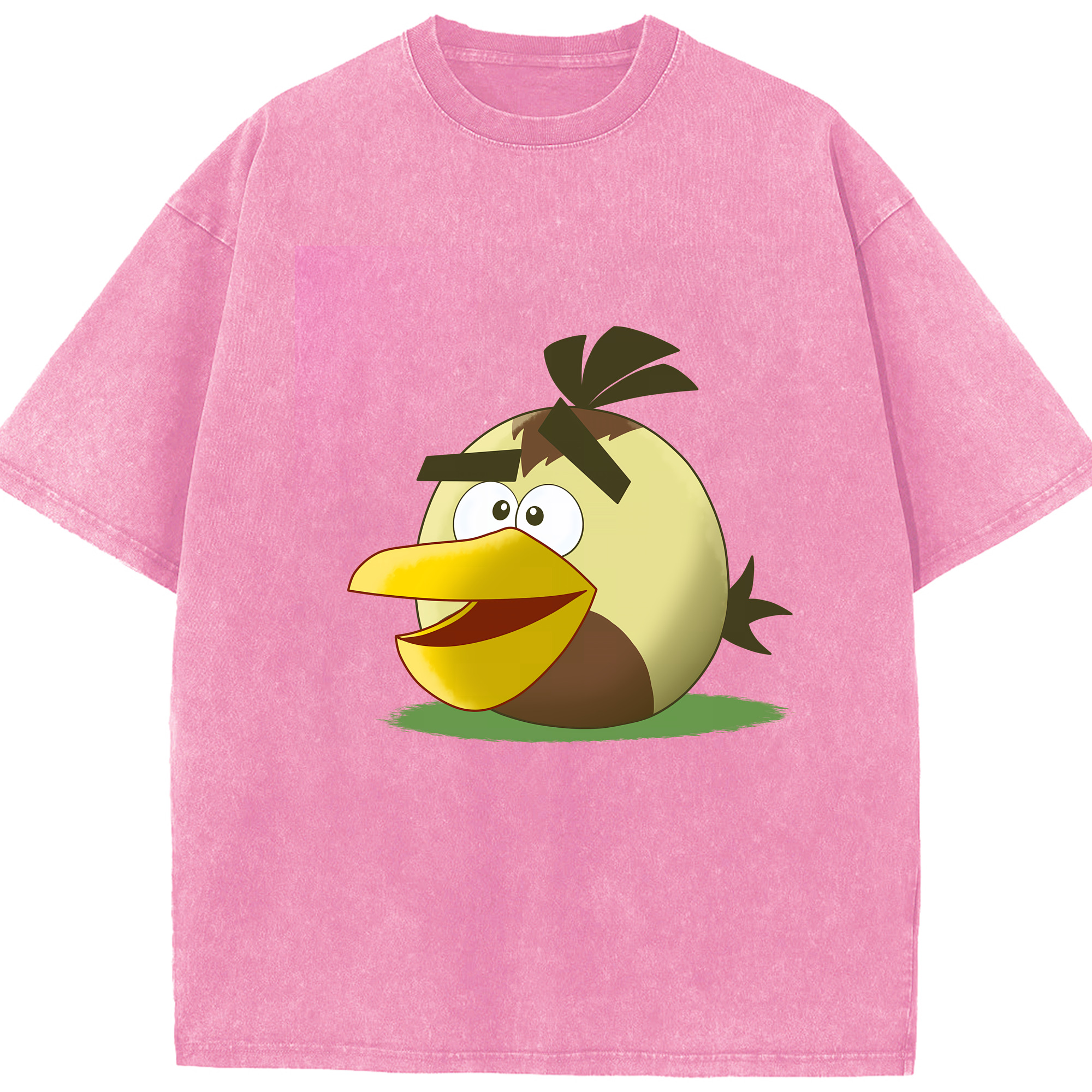 （画像用） Angry Birds アングリーバード 綿100% ヴィンテージ風 半袖Tシャツ（フロントプリント）